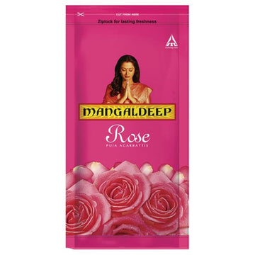 Mangaldeep Rose Ziplock Puja Agarbatti - 108 Pcs