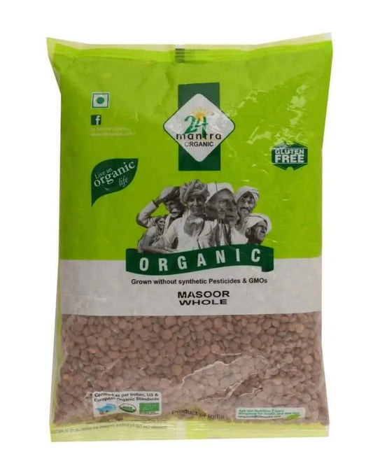 24 Organic Mantra Masoor Whole 24 Mantra