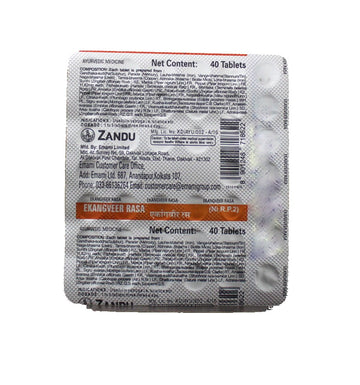 Ekangveer rasa tablets - 40Tablets Zandu