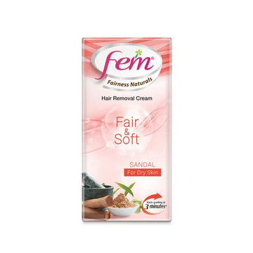 Fem Hair Removal Cream Sandal, For Dry Skin - 25gm Dabur