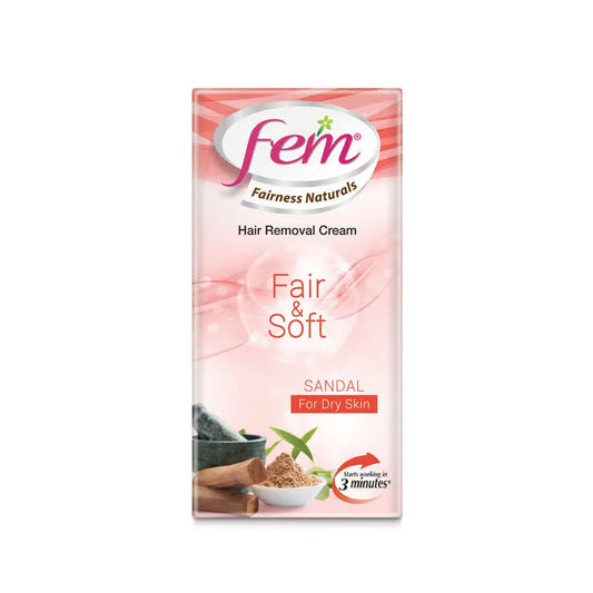 Fem Hair Removal Cream Sandal, For Dry Skin - 25gm Dabur