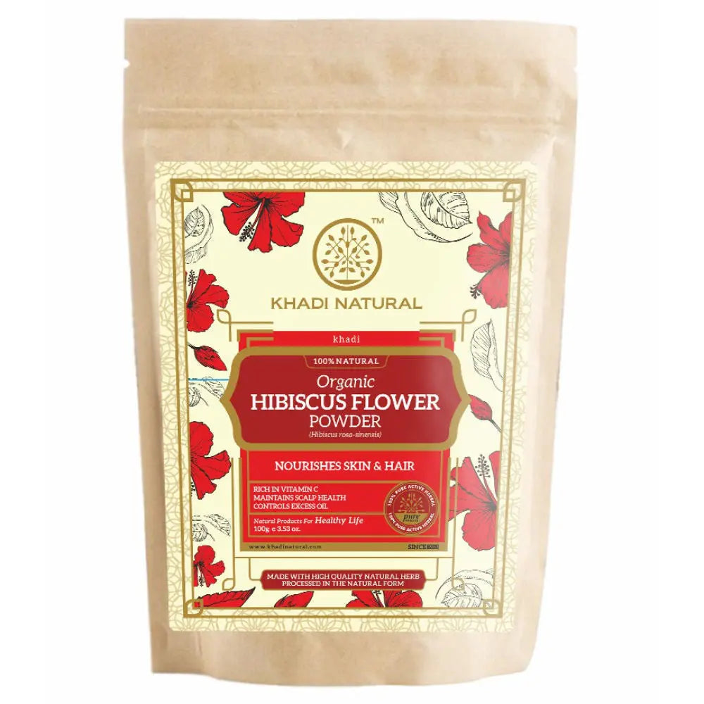 Khadi Natural Hibiscus Flower Organic Powder 100gm KHADI NATURAL