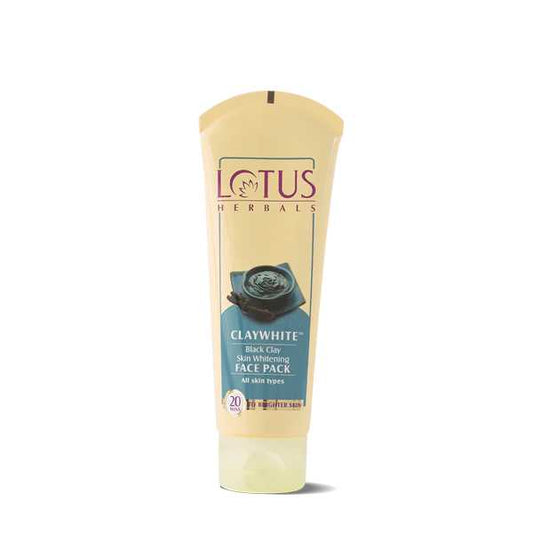 Lotus Herbals Claywhite Black Clay Skin Brightening Face Pack - 60 GM Lotus