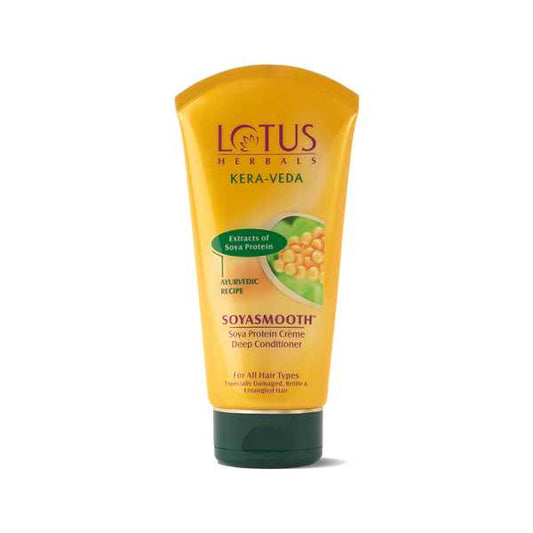 Lotus Herbals KERA-VEDA SOYASMOOTH Soya Protein Creme Deep Conditioner - 150 ml Lotus