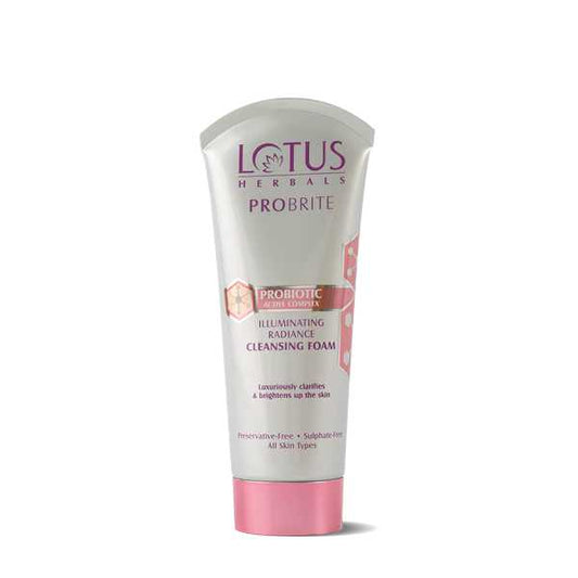 Lotus Herbals Probrite Illuminating Radiance Sulphate Free Cleansing Foam - 100 g Lotus