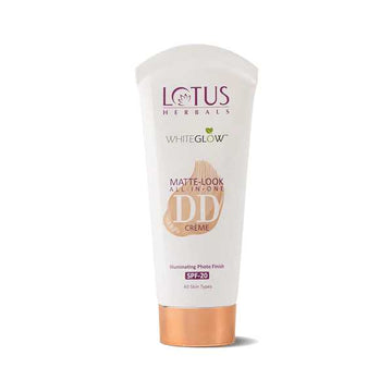 Lotus Herbals WHITEGLOW Matt-Look DD Cream SPF-20 Natural Beige - 50 gm Lotus