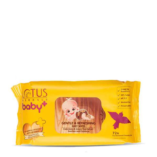 Lotus Herbals baby Gentle & Refreshing Baby Wipes 72n Lotus