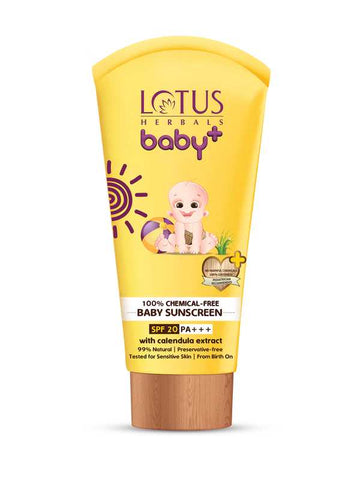 Lotus herbals baby+ sunscreen SPF 20 PA+++ 100g Lotus