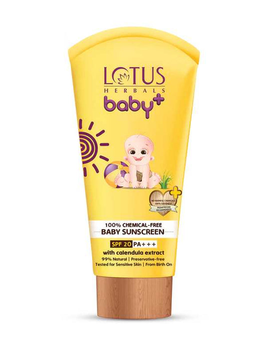 Lotus herbals baby+ sunscreen SPF 20 PA+++ 100g Lotus