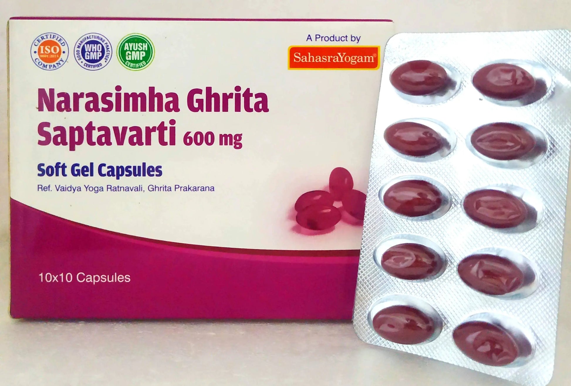 Narasimha Ghrita Saptavriti Capsules - 10Capsules Sahasrayogam