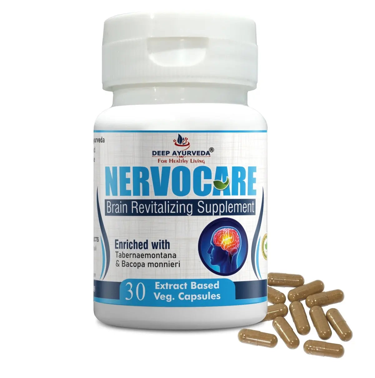 Nervocare Capsules - 30 Capsules Deep Ayurveda