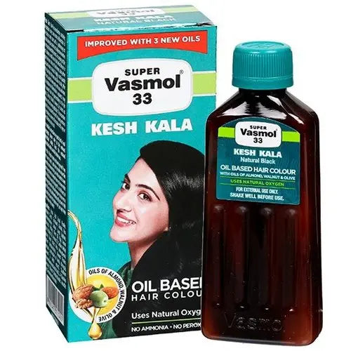 Super Vasmol 33 - Kesh Kala - Oil Based Hair Color - 100ml Vasmol