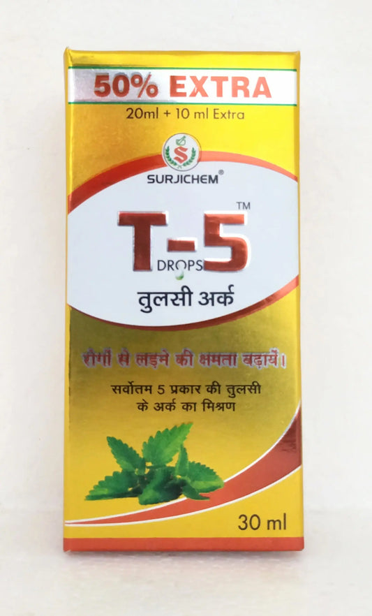 T-5 Tulasi drops 20ml Surjichem