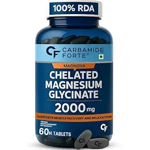 Carbamide Forte Chelated Magnesium Glycinate Supplement 2000mg - 60 Veg Tablets