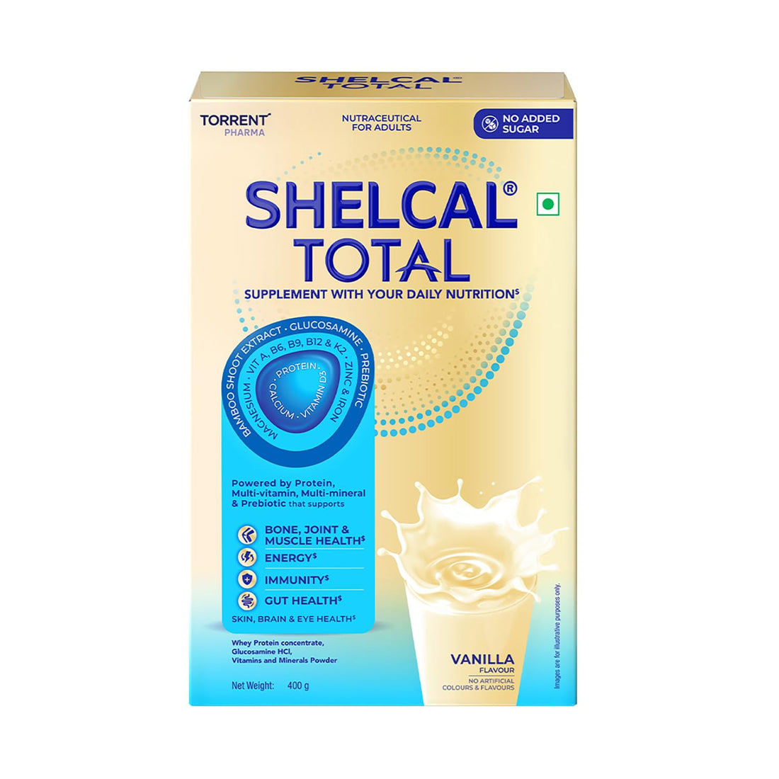 Shelcal Total Nutritional Supplement Powder 400gm - Vanilla