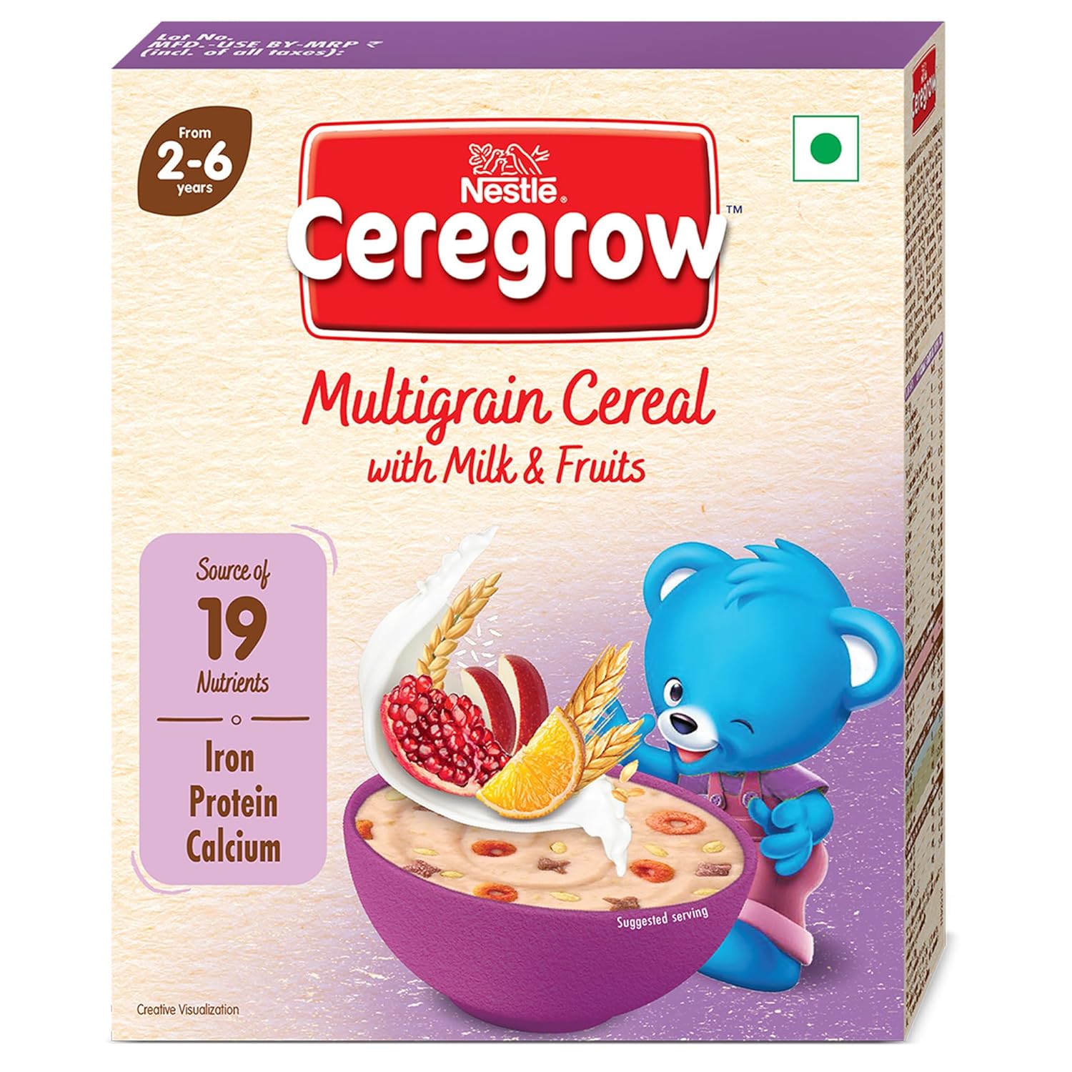 Nestle Ceregrow Multigrain Cereal with Milk and Frutis - From 2-6 Years - 300gm Refill Pack