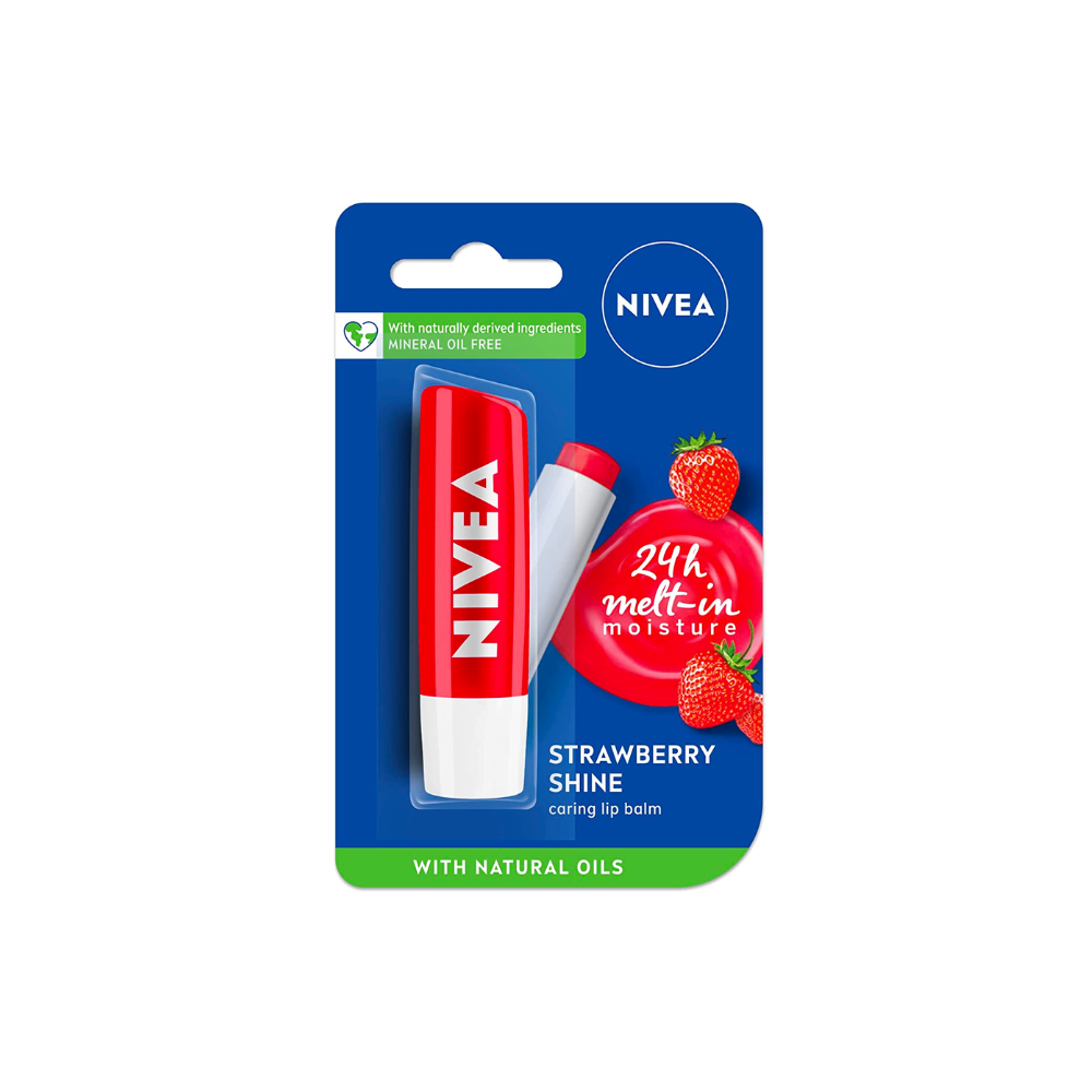 Nivea Lip Balm Fruity Strawberry Shine - 4.8g