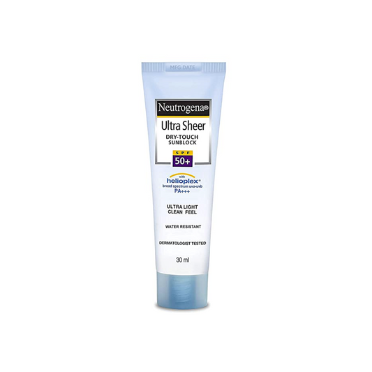 Neutrogena Ultra sheer Sunscreen, SPF 50+, Ultra light, for oily and dry skin - 30ml