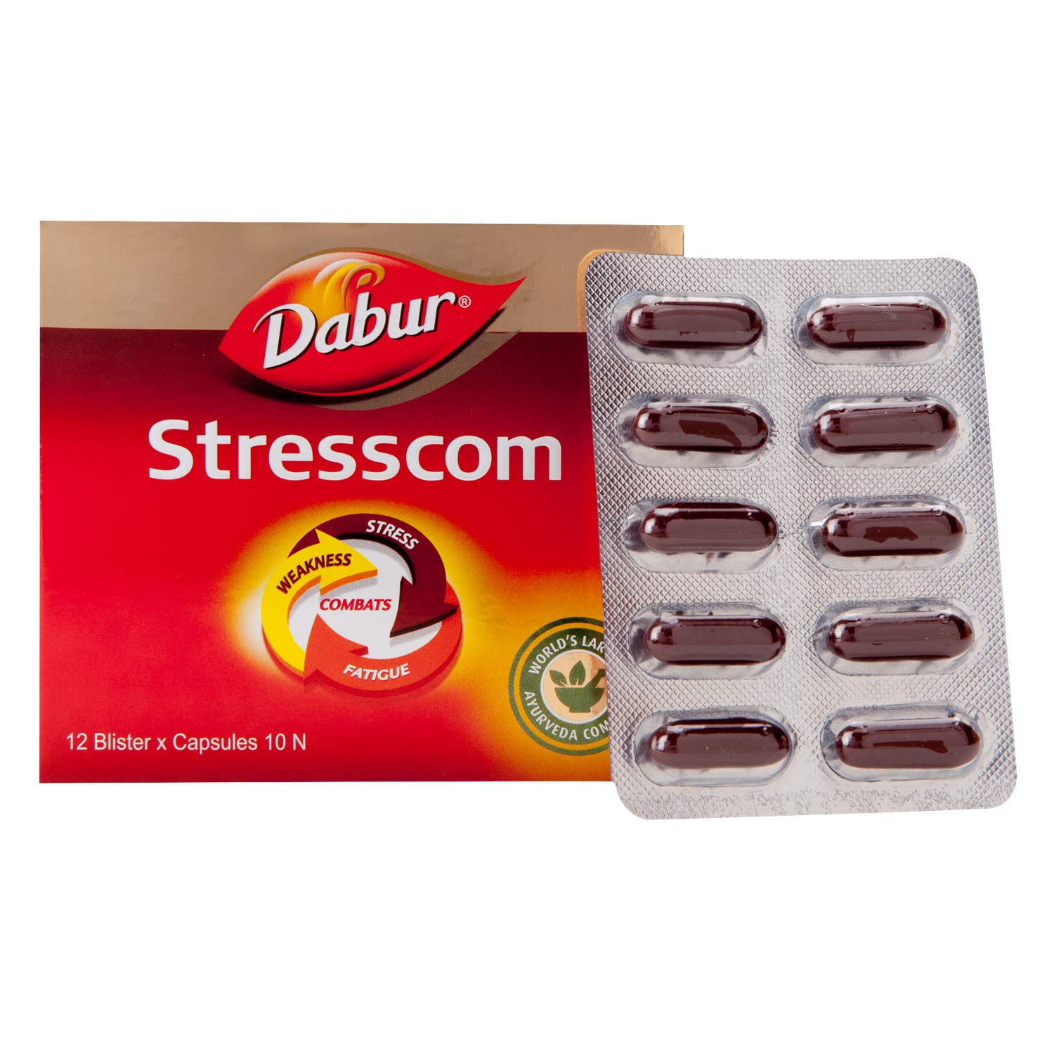 Dabur Stresscom Ashwagandha Capsules - 10Capsules