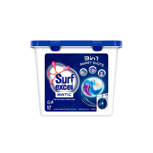 Surf Excel Matic 3 in 1 Smart Shots -  17*26g