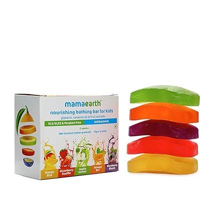 Mamaearth Fruit based Baby Soap with Glycerine – 75g x 5pcs
