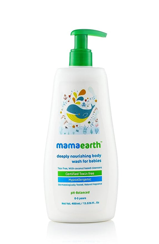 Mamaearth Deeply nourishing natural baby wash 400 ml (0-5 Yrs)