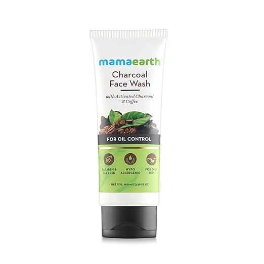 Mamaearth Charcoal Natural Face Wash for oil control & pollution defence 100 ml