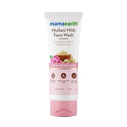 Mamaearth Multani Mitti Face Wash With Bulgarian Rose  - 100 ml