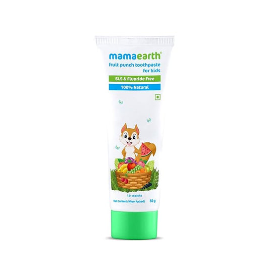 Mamaearth Fruit Punch Plaque Removal Toothpaste For Kids - 50gm