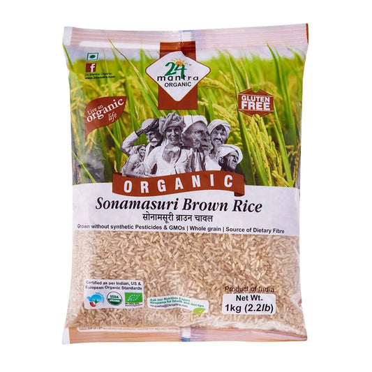 24 Mantra Organic Sonamasuri Brown Rice 1kg 24 mantra