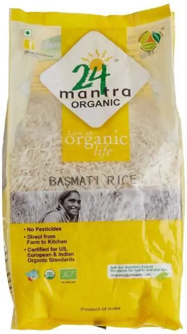 24 Mantra Organic Basmati Rice Premium Polished/Basmati Chawal - 1 Kg