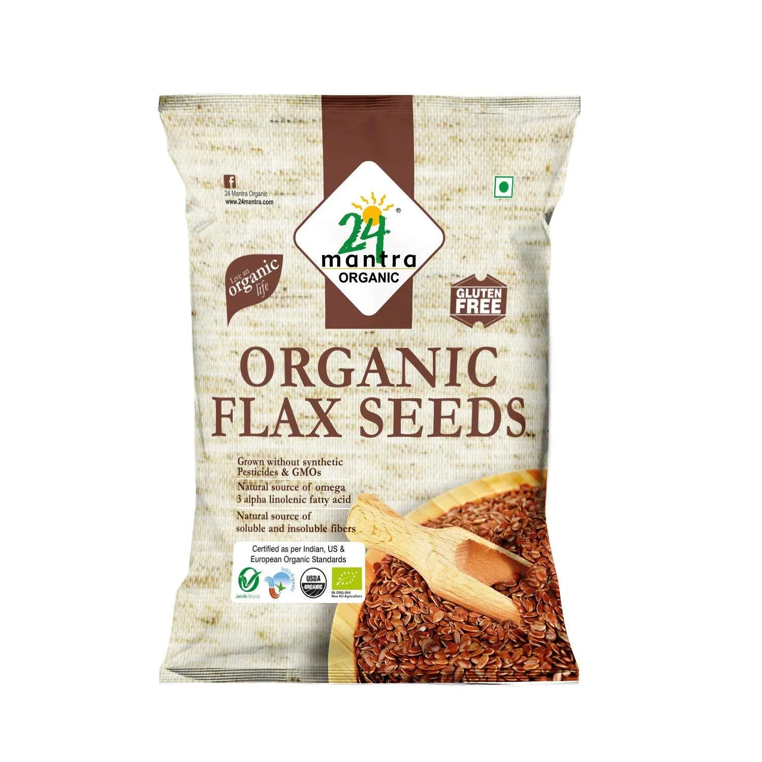 24 Organic Mantra Flax Seeds 24 Mantra