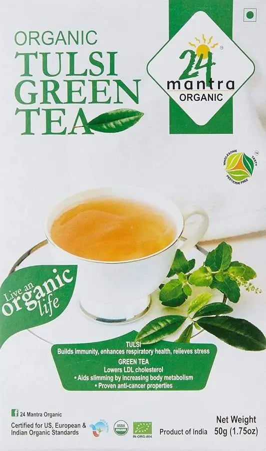 24 Organic Mantra Tulsi Green Tea 24 Mantra