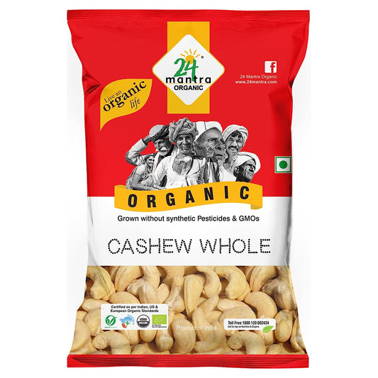 24 Organic Mantra Cashew Whole - 100gm