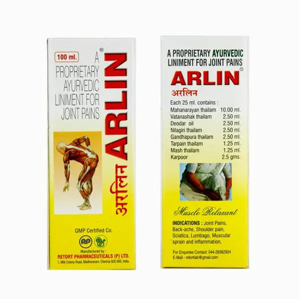 Arlin Oil for Joint Pains Retort Pharma
