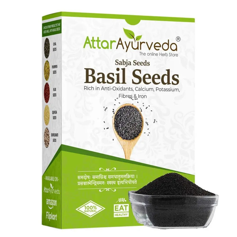 Attar Ayurveda Sabja Basil Seeds - 400gm Attar Ayurveda