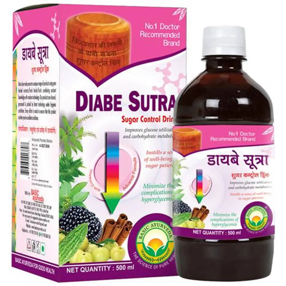 Basic Ayurveda Diabe Sutra Sugar Control Drink - 500ml Basic Ayurveda