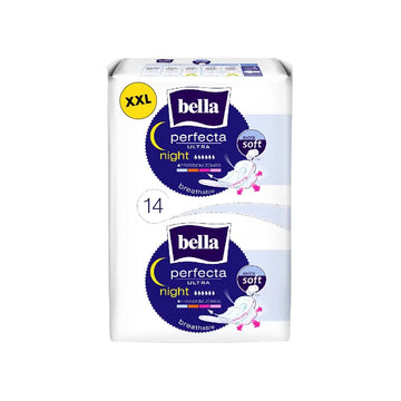 Bella Perfecta Ultra Night Extra Soft Sanitary Napkins, 14 Pieces Bella