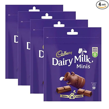 Cadbury Dairy Milk Chocolate Home Treats, 126g - Pack of 4 Cadbury
