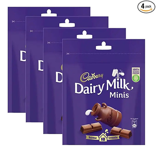 Cadbury Dairy Milk Chocolate Home Treats, 126g - Pack of 4