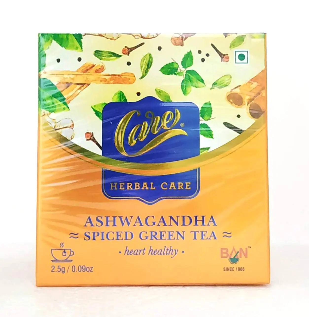 Care Ashwagandha Spiced Green Tea 2.5gm - 10Sachets Banlabs