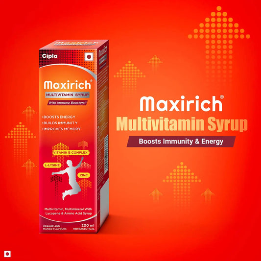Cipla Maxirich Multivitamin Syrup 200 ml