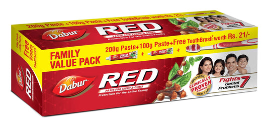 Dabur Red Toothpaste Family Pack - 200gm + 100gm