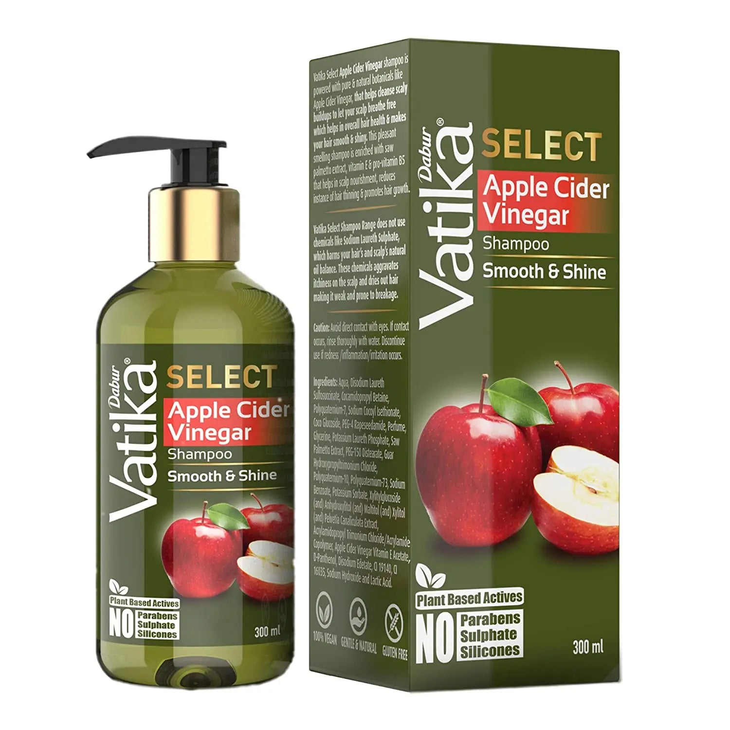 Dabur Vatika Select Apple Cider Vinegar Shampoo 300ml Dabur
