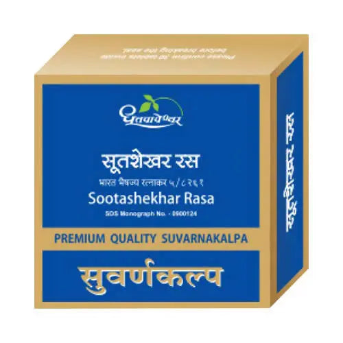 Dhootapapeshwar Sootashekhar Rasa Premium Quality Suvarnakalpa Tablets Dhootapapeshwar