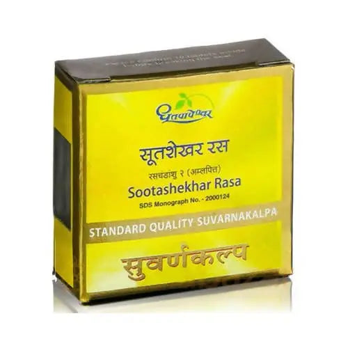 Dhootapapeshwar Sootashekhar Rasa Standard Quality Suvarnakalpa Tablets