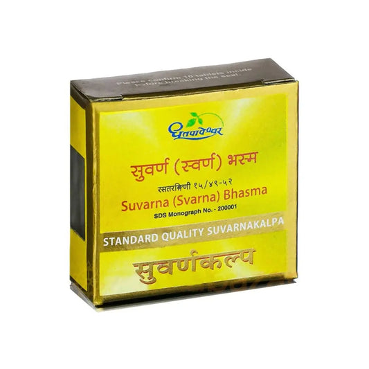 Dhootapapeshwar Svarna Bhasma Standard Quality Suvarnakalpa Tablets