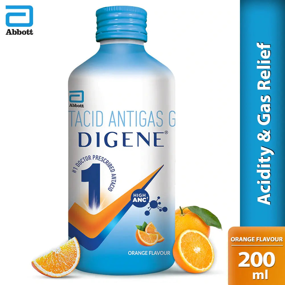 Digene Syrup 200ml - Orange Flavour Abbott
