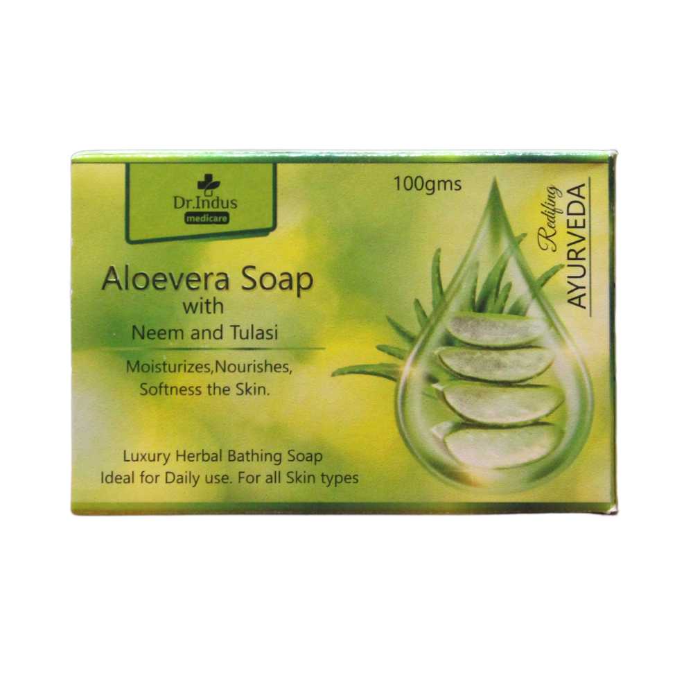 Dr.Indus Aloevera Soap with Neem and Tulsi - 100gm Dr.Indus