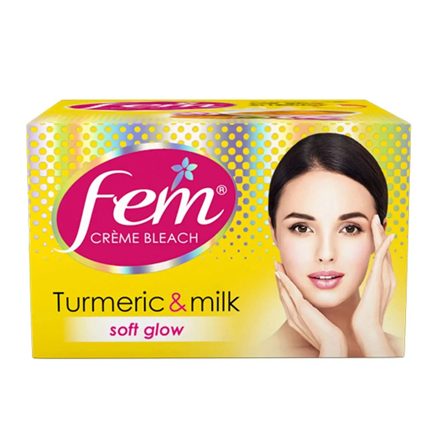 Fem Fairness Creme Bleach - Turmeric and Milk - 24gm Dabur